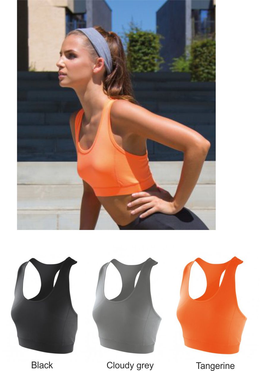 Spiro SR282F Ladies Impact Softex Crop Top  Spiro SR282F Ladies Impact Softex Crop Top